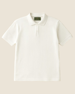 Classic White Textured Polo Shirt thumbnail 1