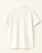 Classic White Textured Polo Shirt thumbnail 2