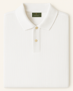 Classic White Textured Polo Shirt thumbnail 3