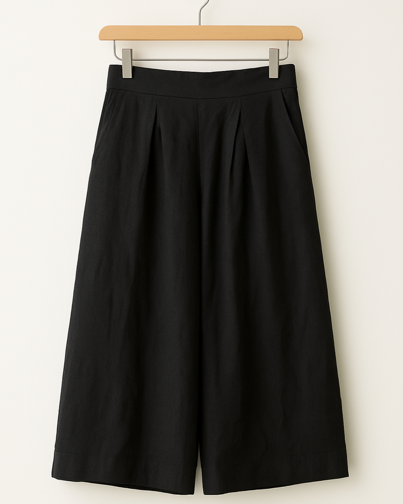 Classic Black Wide-Leg Pants