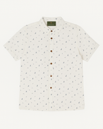 White Printed Cotton Short-Sleeve Shirt thumbnail 1
