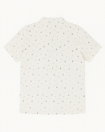 White Printed Cotton Short-Sleeve Shirt thumbnail 2