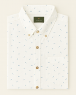 White Printed Cotton Short-Sleeve Shirt thumbnail 3